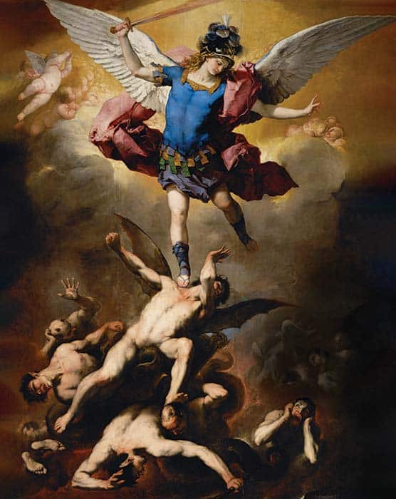 São Miguel na Queda dos Anjos Rebeldes, c. 1660- -1665, Luca Giordano