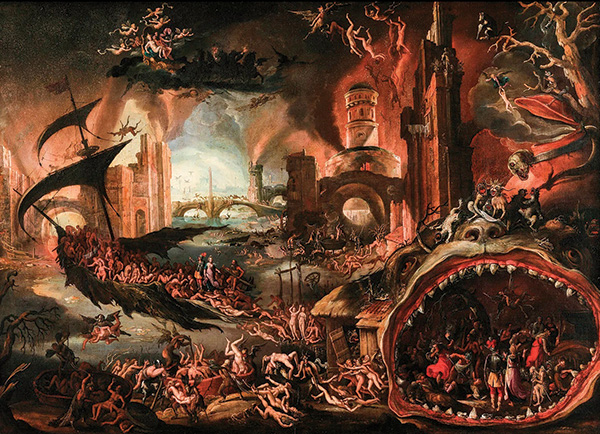 Representação do Inferno, séc. XVII,Jacob Isaacszoon van Swanenburg