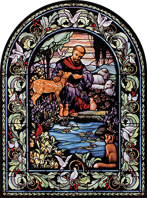 Vitral de São Francisco de Assis, autor desconhecido